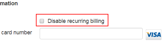 disable recurring billing